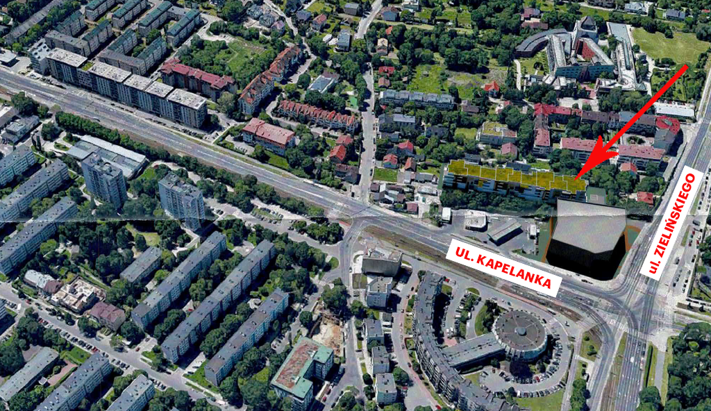 Lokalizacja bloku przy ul. Zielińskiego